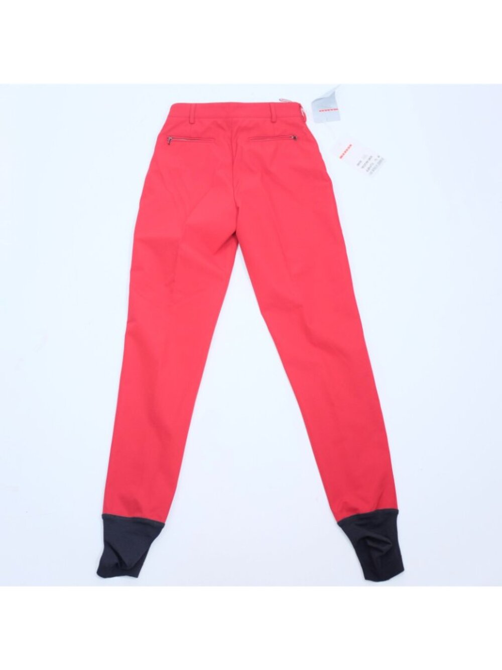 New PRADA Sport 40 US 2 pants leggings Teflon sock foot red - Picture 2 of 11